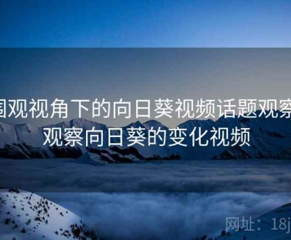 围观视角下的向日葵视频话题观察，观察向日葵的变化视频