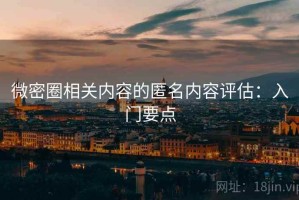 微密圈相关内容的匿名内容评估：入门要点