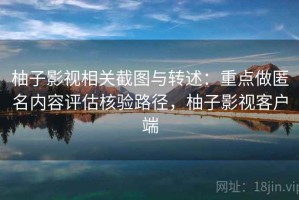 柚子影视相关截图与转述：重点做匿名内容评估核验路径，柚子影视客户端