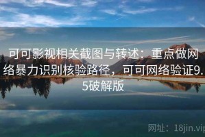 可可影视相关截图与转述：重点做网络暴力识别核验路径，可可网络验证9.5破解版