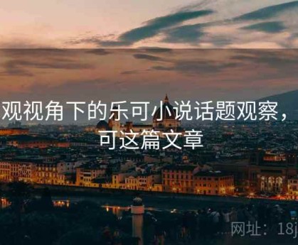 围观视角下的乐可小说话题观察，乐可这篇文章