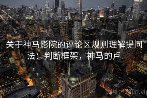 关于神马影院的评论区规则理解提问法：判断框架，神马的卢
