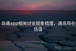 岛遇app相关讨论现象梳理，遇岛现在估值