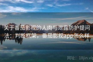 关于番茄影视的人肉与泄露防护提问法：判断框架，番茄影视app怎么样