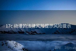 17c 动漫的法律风险提示风险提示