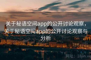 关于秘语空间app的公开讨论观察，关于秘语空间app的公开讨论观察与分析