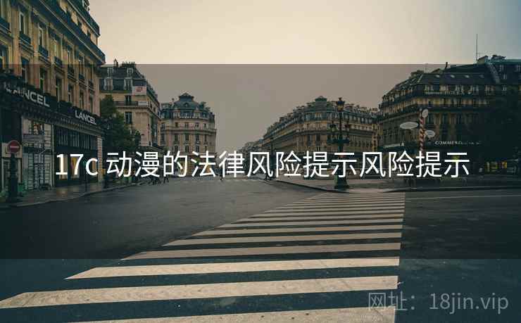 17c 动漫的法律风险提示风险提示 17c 动漫的法律风险提示风险提示